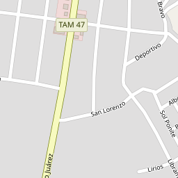 Calles de Nuevo Progreso, Río Bravo, Tamaulipas